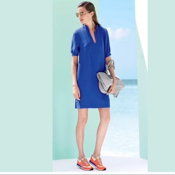 J.Crew Blue Mini Dress Sz 00 (G24) - Picture 2 of 8